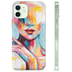 iPhone 12 TPU Cover - Abstrakt Portræt