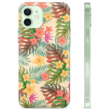iPhone 12 TPU Cover - Lyserøde Blomster