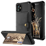 iPhone 12/12 Pro TPU Cover med Kortholder - Sort