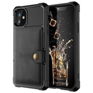 iPhone 12/12 Pro TPU Cover med Kortholder - Sort