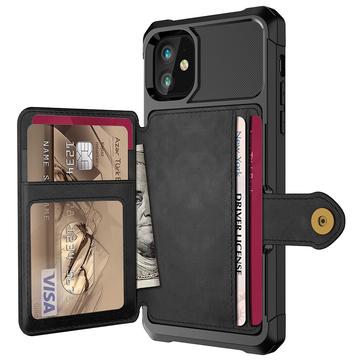 iPhone 12/12 Pro TPU Cover med Kortholder - Sort