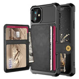 iPhone 12/12 Pro TPU Cover med Kortholder - Sort