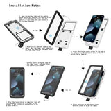 iPhone 13/14/15/16-serien Vandtæt beskyttelsesetui - sort