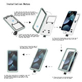 iPhone 13/14/15/16-serien Vandtæt beskyttelsesetui - grøn