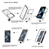 iPhone 13/14/15/16-serien Vandtæt beskyttelsesetui - grå