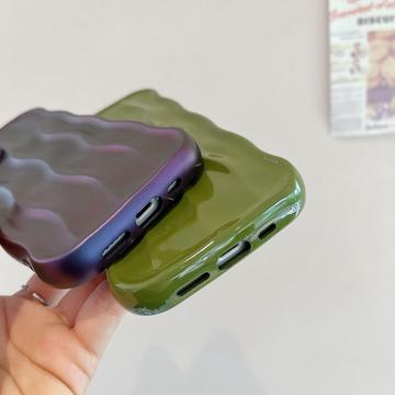 iPhone 13 3D Lineær Bølgetaske - Grøn