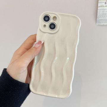 iPhone 13 3D Lineær Bølgetaske - Hvid