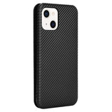 iPhone 13 Flip Cover - Karbonfiber - Sort