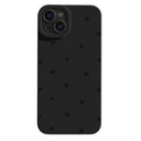 iPhone 13 Slim TPU-cover med hjertemønster - sort
