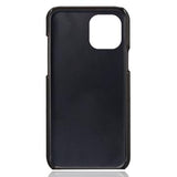 iPhone 13 KSQ Belagt Plastikcover med Kortlommer - Sort