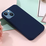 iPhone 13 Liquid Silikone Cover - MagSafe Kompatibel - Mørkeblå