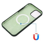 iPhone 13 Liquid Silikone Cover - MagSafe Kompatibel - Mørkegrøn