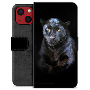 iPhone 13 Mini Premium Flip Cover med Pung - Sort Panter