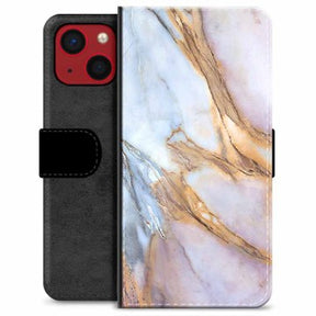 iPhone 13 Mini Premium Flip Cover med Pung - Elegant Marmor