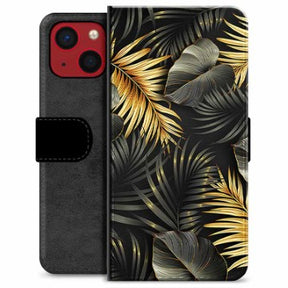 iPhone 13 Mini Premium Flip Cover med Pung - Gyldne Blade