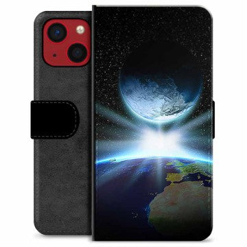 iPhone 13 Mini Premium Flip Cover med Pung - Verdensrum