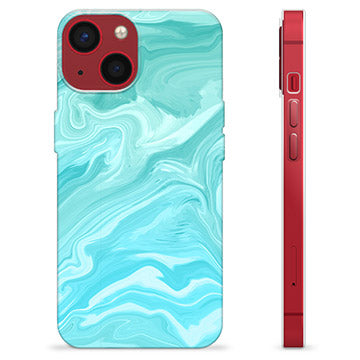 iPhone 13 Mini TPU Cover - Blå Marmor
