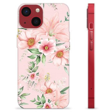 iPhone 13 Mini TPU Cover - Vandfarveblomster