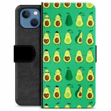 iPhone 13 Premium Flip Cover med Pung - Avocadomønster