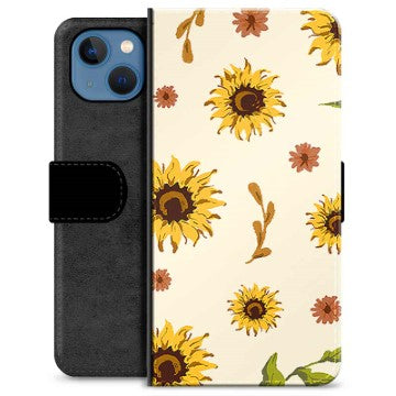 iPhone 13 Premium Flip Cover med Pung - Solsikke