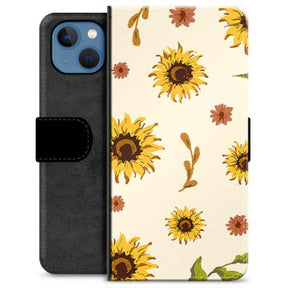 iPhone 13 Premium Flip Cover med Pung - Solsikke