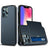 iPhone 13 Pro Hybrid Cover med Glidende Kortslot - Mørkeblå