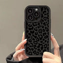 iPhone 13 Pro TPU-cover med leopardprint - sort
