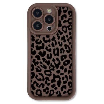 iPhone 13 Pro TPU-cover med leopardprint - Kaffe