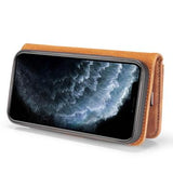 iPhone 13 Pro Max DG.Ming Læderpung med Aftageligt Cover - Brun