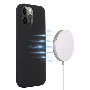 iPhone 13 Pro Max Liquid Silikone Cover - MagSafe Kompatibel - Sort