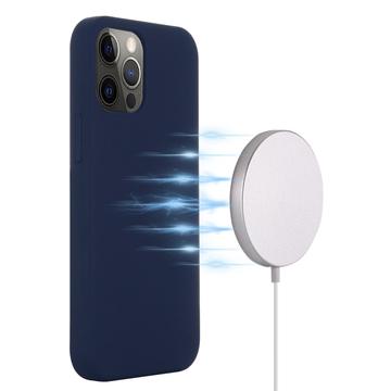 iPhone 13 Pro Max Liquid Silikone Cover - MagSafe Kompatibel - Mørkeblå