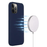 iPhone 13 Pro Max Liquid Silikone Cover - MagSafe Kompatibel - Mørkeblå