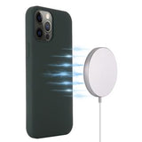 iPhone 13 Pro Max Liquid Silikone Cover - MagSafe Kompatibel - Mørkegrøn