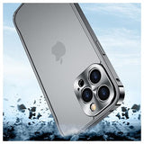 iPhone 13 Pro Max Metal Bumper med Plastik til Bagsiden - Sort