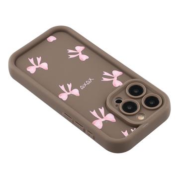 iPhone 13 Pro Max Stilfuldt stødsikkert TPU cover med forhøjede kanter - Brun / Sløjfe