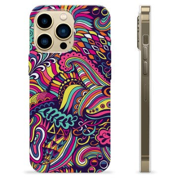 iPhone 13 Pro Max TPU Cover - Abstrakte Blomster