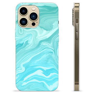 iPhone 13 Pro Max TPU Cover - Blå Marmor