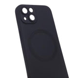 iPhone 13 silikonecover med kamerabeskyttelse - MagSafe-kompatibelt - sort