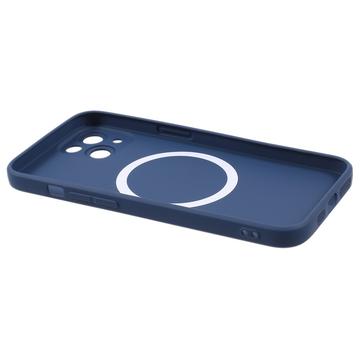 iPhone 13 silikonecover med kamerabeskyttelse - MagSafe-kompatibel - mørkeblå