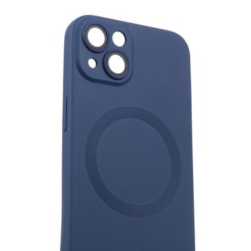 iPhone 13 silikonecover med kamerabeskyttelse - MagSafe-kompatibel - mørkeblå