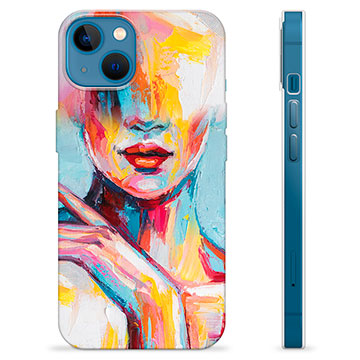 iPhone 13 TPU Cover - Abstrakt Portræt