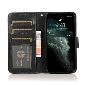 iPhone 13 Vintage 2-i-1-pungetui med aftageligt låg - sort