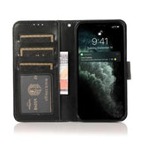 iPhone 13 Vintage 2-i-1-pungetui med aftageligt låg - sort