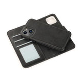 iPhone 13 Vintage 2-i-1-pungetui med aftageligt låg - sort