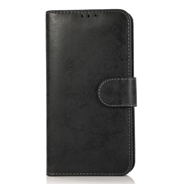 iPhone 13 Vintage 2-i-1-pungetui med aftageligt låg - sort