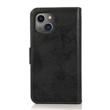 iPhone 13 Vintage 2-i-1-pungetui med aftageligt låg - sort