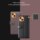iPhone 13 Læderpung med Stativ - Sort