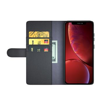iPhone 13 Læderpung med Stativ - Sort