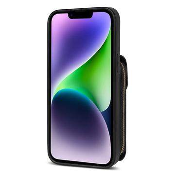 iPhone 14 Alt-i-et cover med pung og rem - Sort