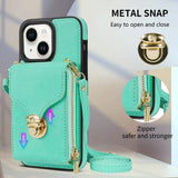 iPhone 14 Alt-i-et cover med pung og rem - Mynte